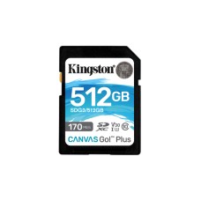 Карта памяти Kingston Canvas Go Plus 512 Гб R/W 170/90 МБ/с SDG3/512 Гб