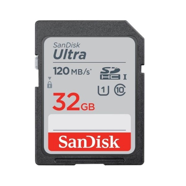 Карта памяти SanDisk Ultra SDHC 32 Гб UHS-I Class 10 до 120 МБ/с SDSDUN4-032G-GN6IN