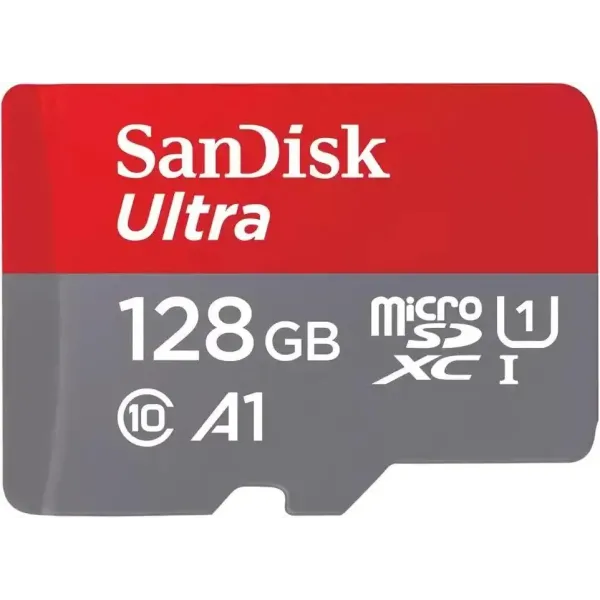 Карта памяти SanDisk Ultra microSDXC 128 Гб UHS-I Class 10 до 140 МБ/с с адаптером SDSQUAB-128G-GN6MA