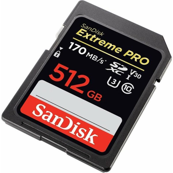 Карта памяти SanDisk Extreme Pro SDXC UHS-I V30 512 Гб R/W 200/140 МБ/с SDSDXXD-512G-GN4IN