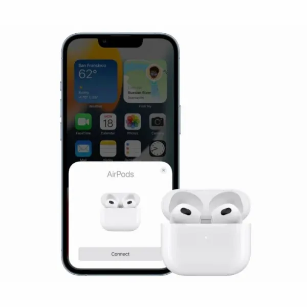 Беспроводные наушники Apple AirPods 3 (MPNY3) с зарядным кейсом Lightning, белые