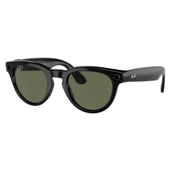 Умные очки Ray-Ban Meta Headliner (150-50), Shiny Black/Polarized G-15 Green, глянцевый черный/зеленые поляризованные
