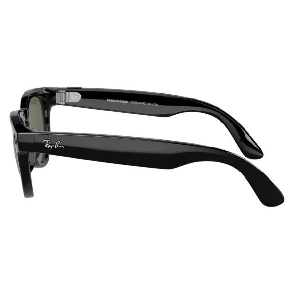 Умные очки Ray-Ban Meta Headliner (150-50), Shiny Black/Polarized G-15 Green, глянцевый черный/зеленые поляризованные