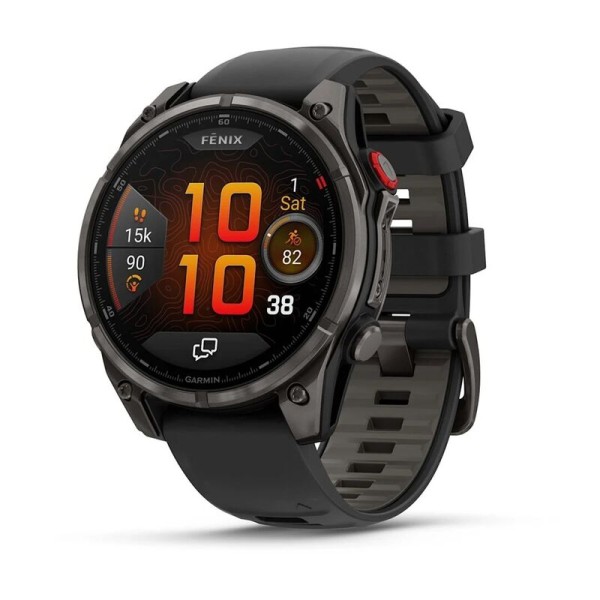 Смарт-часы Garmin Fenix 8 Pro, 47 мм, LTE, Carbon Gray, Темно-серый титан
