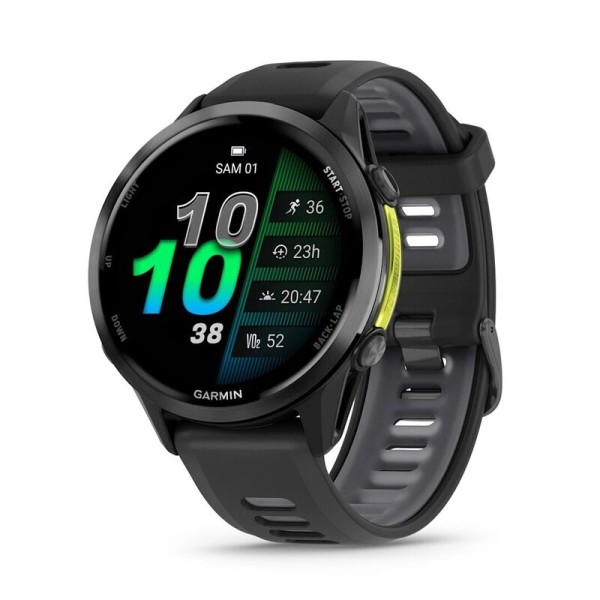 Смарт-часы Garmin Forerunner 970, 47 мм, Bluetooth, Carbon Gray with Black Case, угольно-серый с черным корпусом