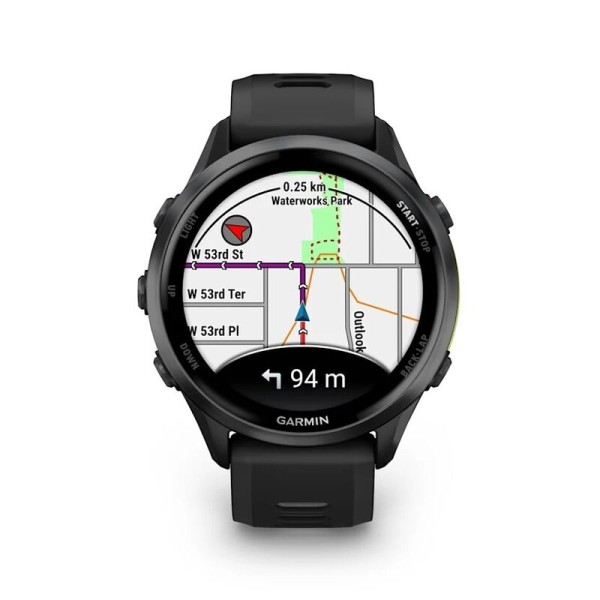 Смарт-часы Garmin Forerunner 970, 47 мм, Bluetooth, Carbon Gray with Black Case, угольно-серый с черным корпусом