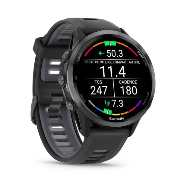 Смарт-часы Garmin Forerunner 970, 47 мм, Bluetooth, Carbon Gray with Black Case, угольно-серый с черным корпусом