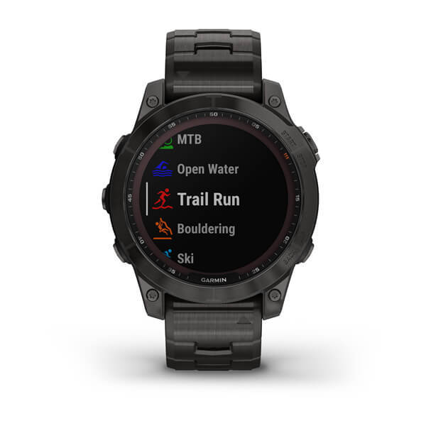 Смарт-часы Garmin Fenix 7 Sapphire Solar, 47 мм, Bluetooth, Gray Titanium Band, Серый титановый с серым титановым браслетом