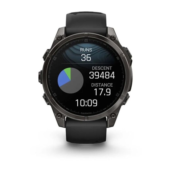 Смарт-часы Garmin Fenix 8, 47 мм, Bluetooth, Amoled Sapphire Titanium Carbon Gray, титановый угольно-серый
