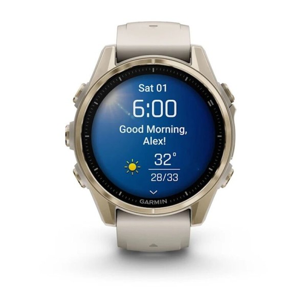 Смарт-часы Garmin Fenix 8, 43 мм, Bluetooth, Amoled Sapphire Soft Gold, золотистый