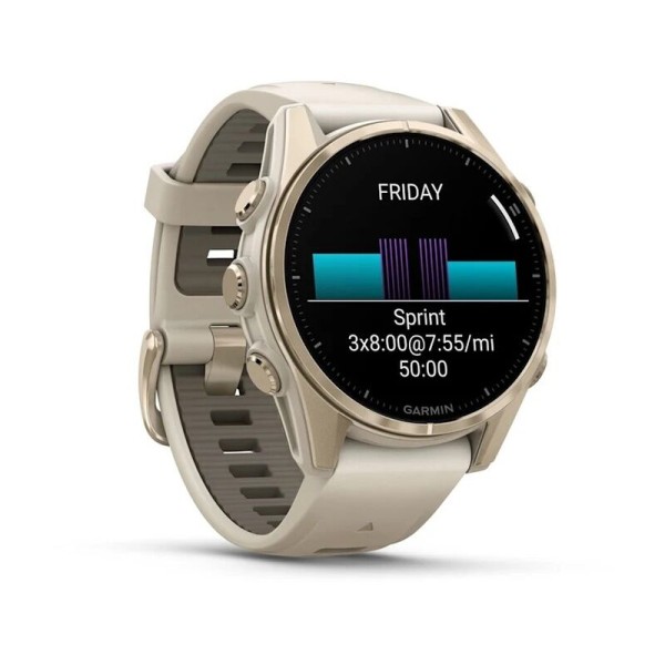 Смарт-часы Garmin Fenix 8, 43 мм, Bluetooth, Amoled Sapphire Soft Gold, золотистый