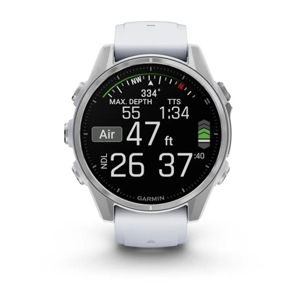 Смарт-часы Garmin Fenix 8, 43 мм, Bluetooth, Amoled Silver, серебристый