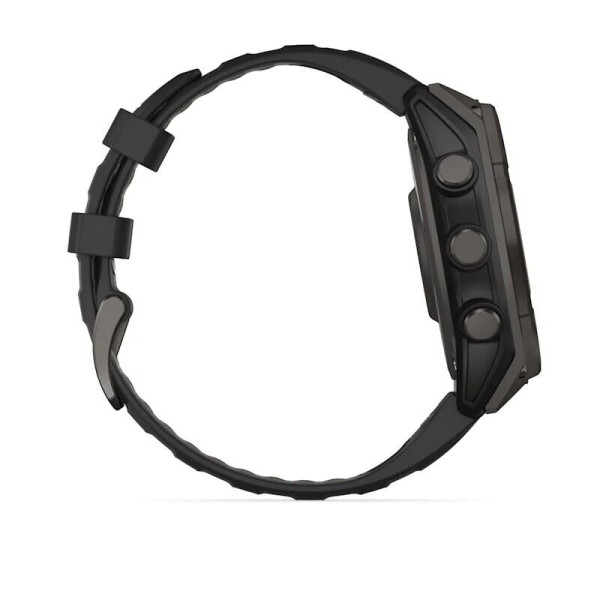 Смарт-часы Garmin Fenix 8, 47 мм, Bluetooth, Solar Sapphire Titanium Carbon Gray, титановый угольно-серый с солнечной зарядкой