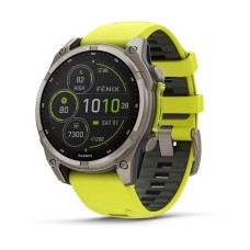 Смарт-часы Garmin Fenix 8, 47 мм, Bluetooth, Solar Sapphire Titanium Yellow, титановый серый с желтым