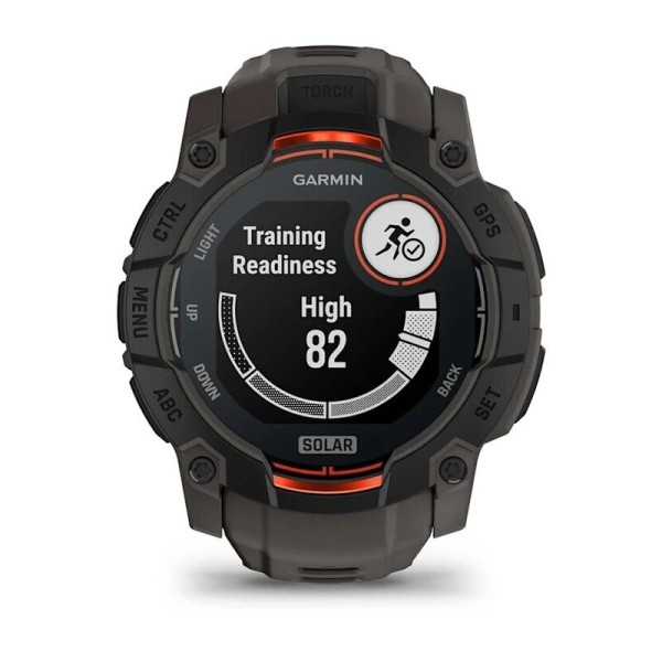 Смарт-часы Garmin Instinct 3 Solar, 50 мм, Bluetooth, Black with Charcoal Band, Черный с угольным ремешком