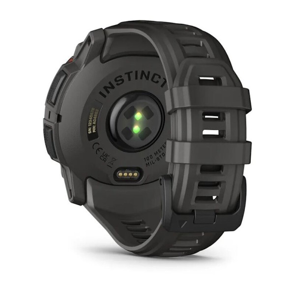 Смарт-часы Garmin Instinct 3 Solar, 50 мм, Bluetooth, Black with Charcoal Band, Черный с угольным ремешком