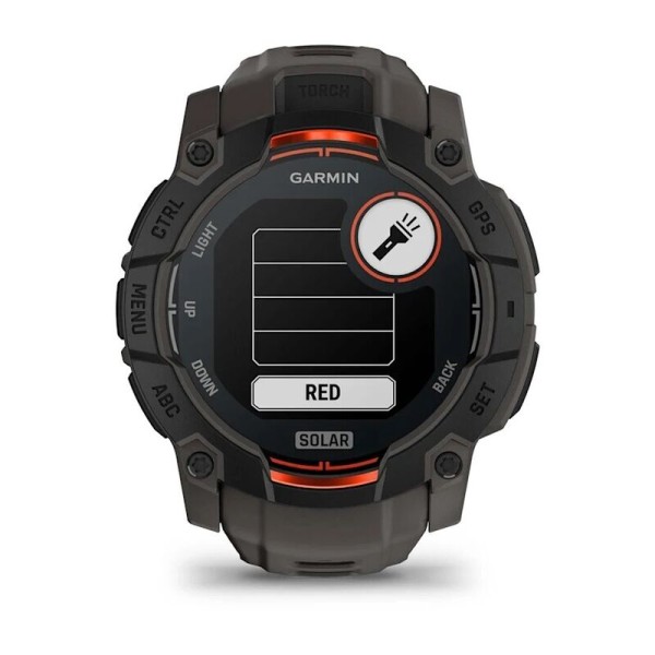 Смарт-часы Garmin Instinct 3 Solar, 50 мм, Bluetooth, Black with Charcoal Band, Черный с угольным ремешком