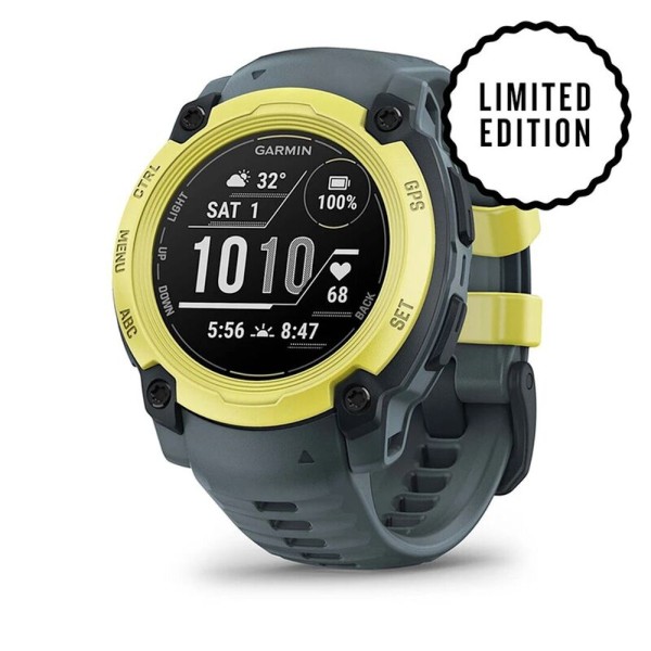 Смарт-часы Garmin Instinct E, 40 мм, Bluetooth, Electric Lime with Twilight Band, Лаймовый с серым ремешком