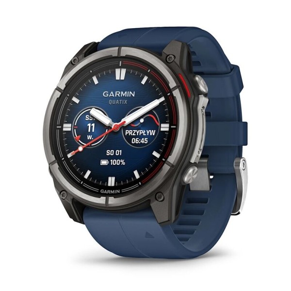Смарт-часы Garmin QUATIX 8, 51 мм, Bluetooth, Titanium/Captain Blue, Титан/капитанский синий