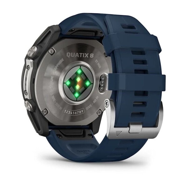 Смарт-часы Garmin QUATIX 8, 51 мм, Bluetooth, Titanium/Captain Blue, Титан/капитанский синий