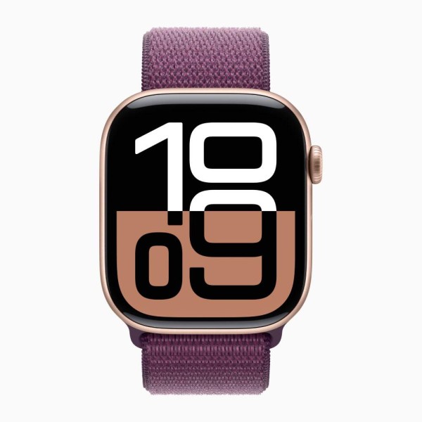 Смарт-часы Apple Watch Series 10 46mm, Rose Gold Aluminum Case with Sport Loop - Plum