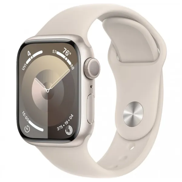 Смарт-часы Apple Watch Series 9 (S/M), 45 мм, Bluetooth, Starlight, Золотистый