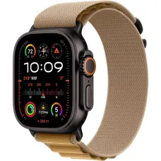 Смарт-часы Apple Watch Ultra 2 2024, 49 мм, LTE, Black Titanium Case with Tan Alpine Loop (L), черный титан с бежевым ремешком