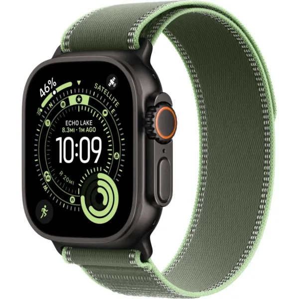 Умные часы Apple Watch Ultra 3 2025 49mm Black Titanium Case with Green/Neon Trail Loop (M/L)