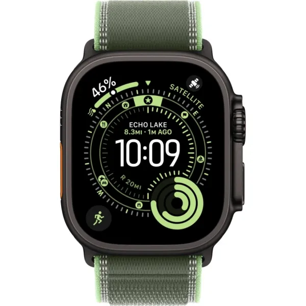 Умные часы Apple Watch Ultra 3 2025 49mm Black Titanium Case with Green/Neon Trail Loop (M/L)