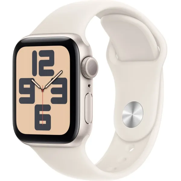 Смарт-часы Apple Watch SE 2024 (S/M), 40mm, Bluetooth, Starlight, золотистый